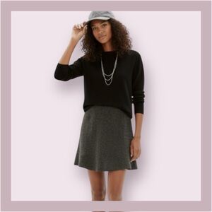 Madewell Wool Boulevard Dark Charcoal Gray Mini Skirt